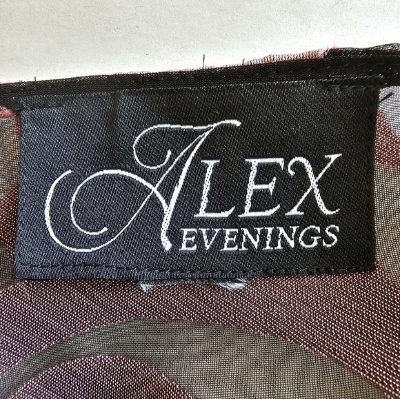 ALEX EVENINGS Womens Pink Black Floral Jacquard Top Sheer Cardigan Set Size L - Picture 14 of 14